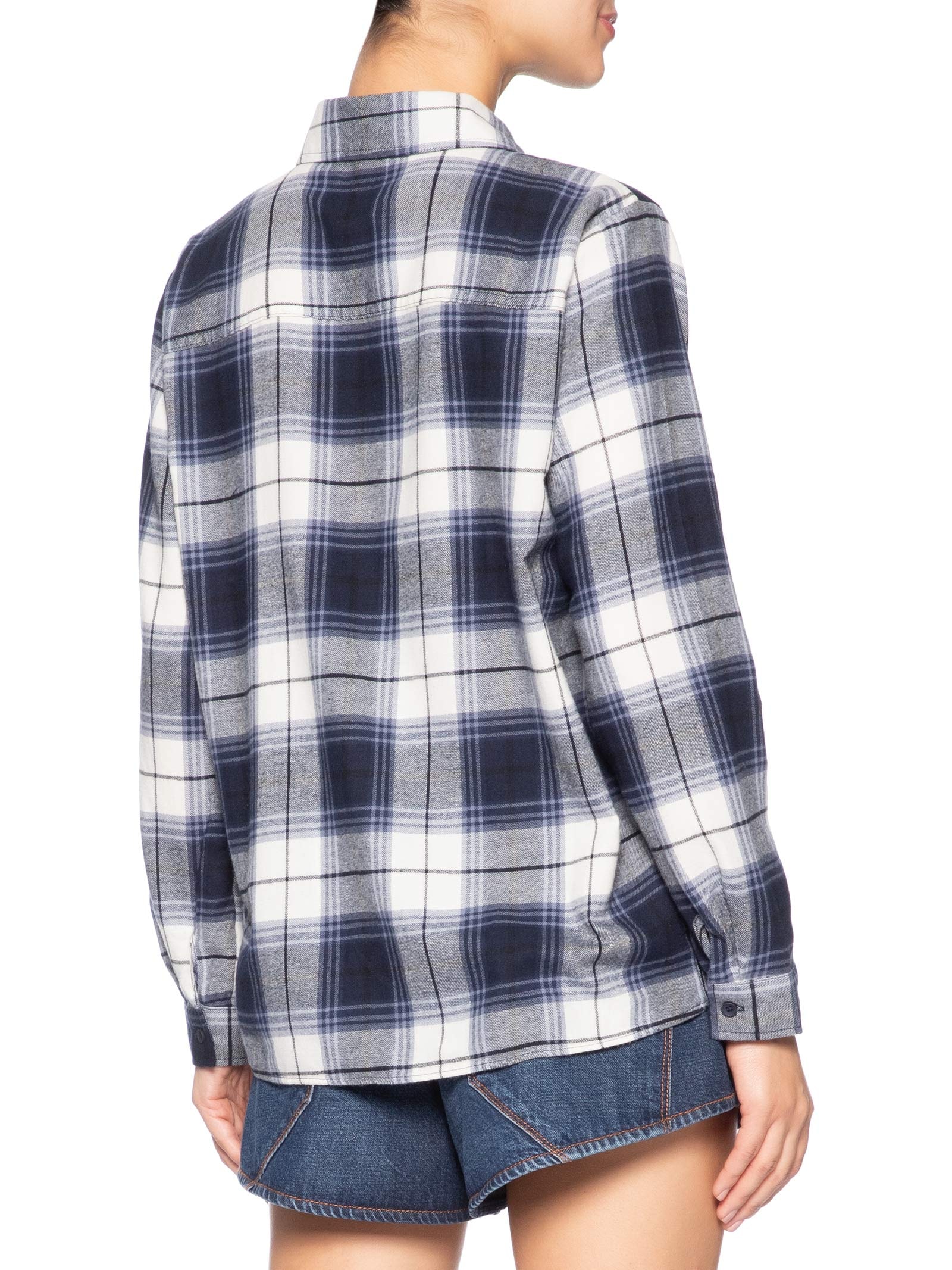 Camisa Feminina Xadrez Azul Market 33