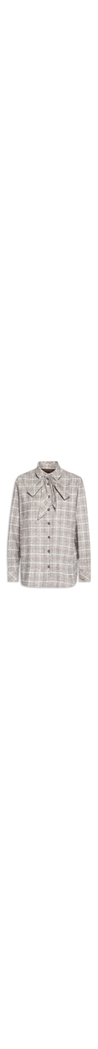Camisa Feminina Xadrez Com Faixa - Cinza