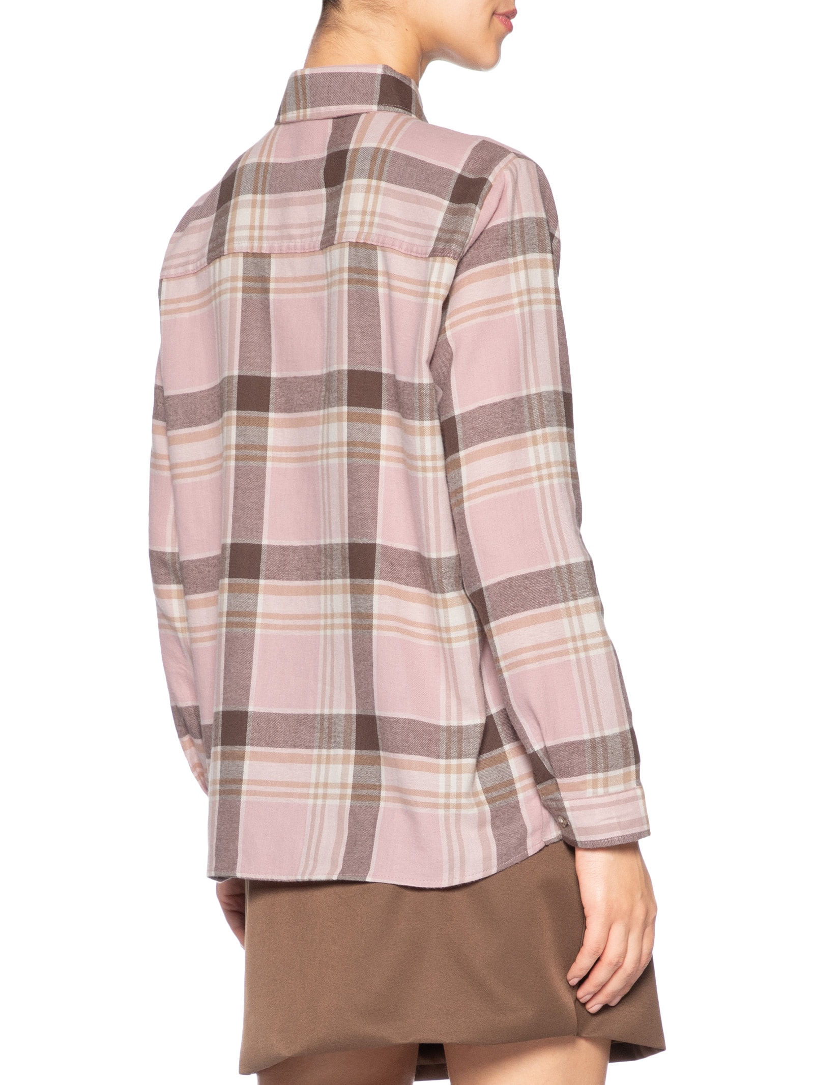 Camisa Feminina Xadrez Rosa Market 33