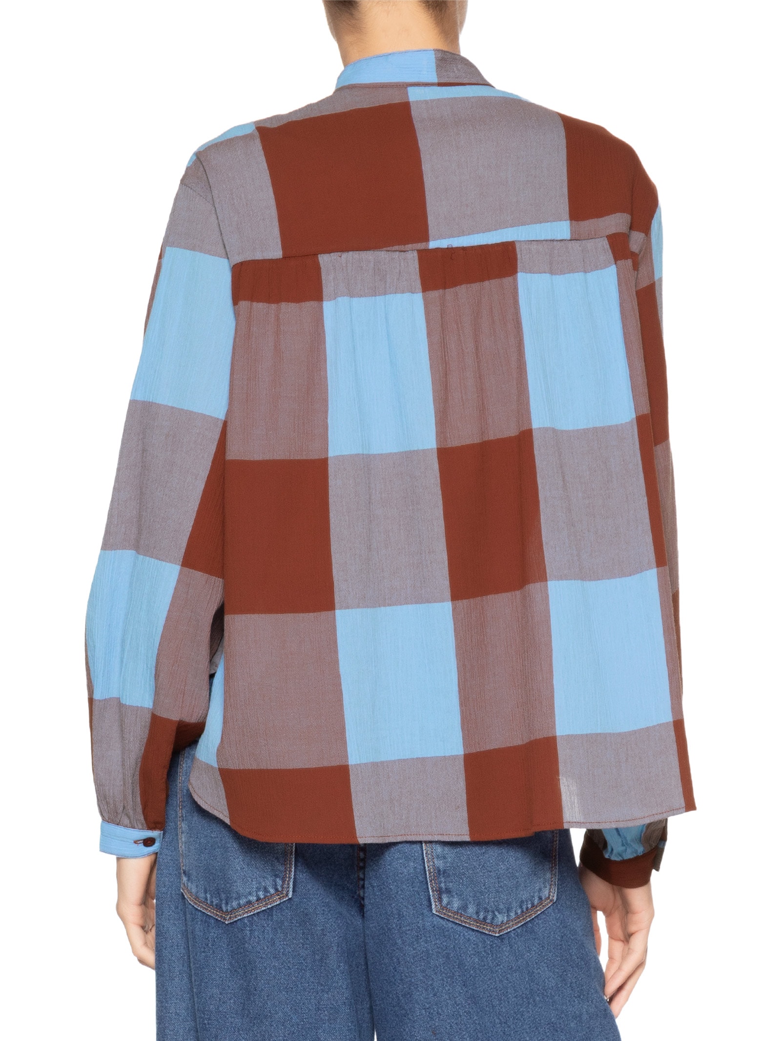 Camisa Feminina Xadrez Túnel Pala Marrom Dress To