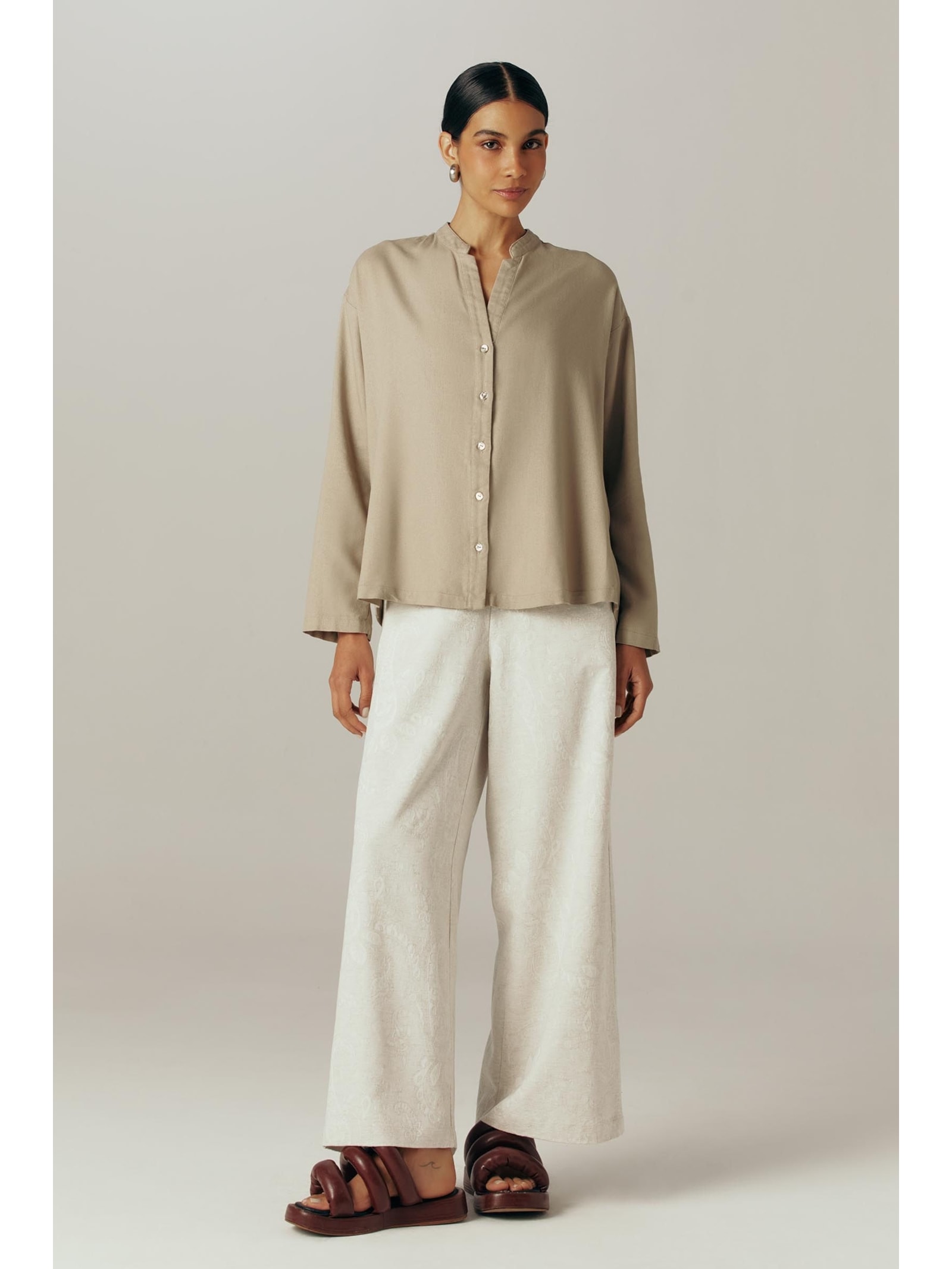 Camisa Fendi Linho Marília Yogini