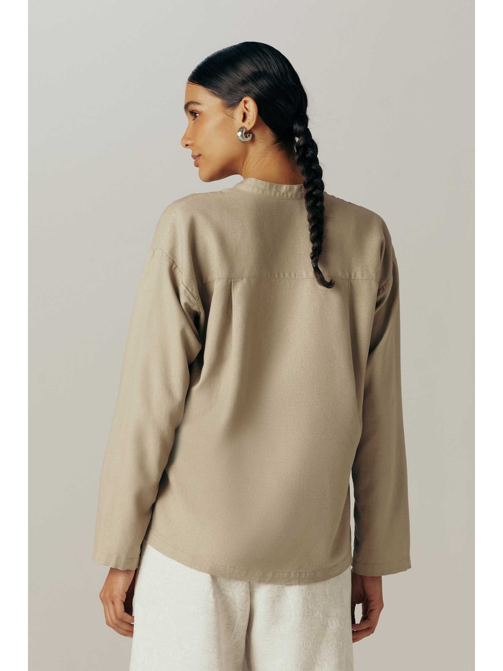 Camisa Fendi Linho Marília Yogini