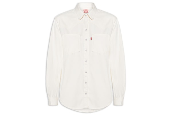 Camisa Jeans Feminina Teodora Western - Branco