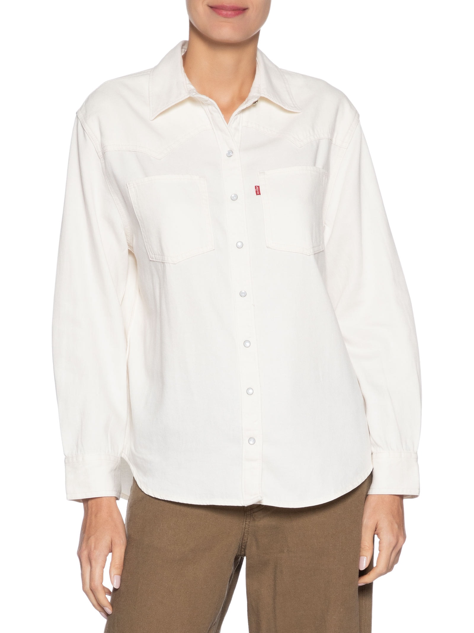 Camisa Jeans Feminina Teodora Western Branco Levi's