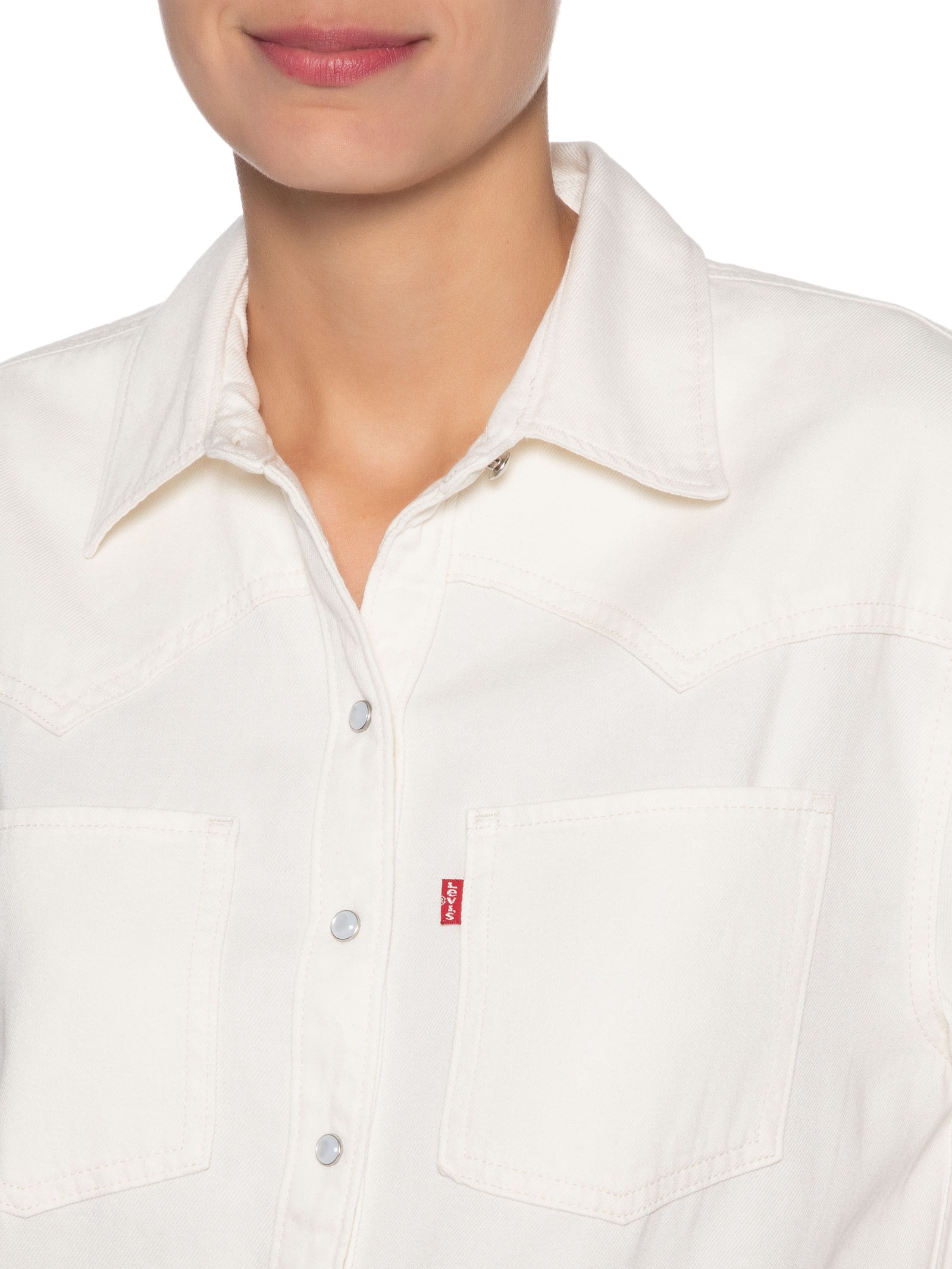 Camisa Jeans Feminina Teodora Western Branco Levi's