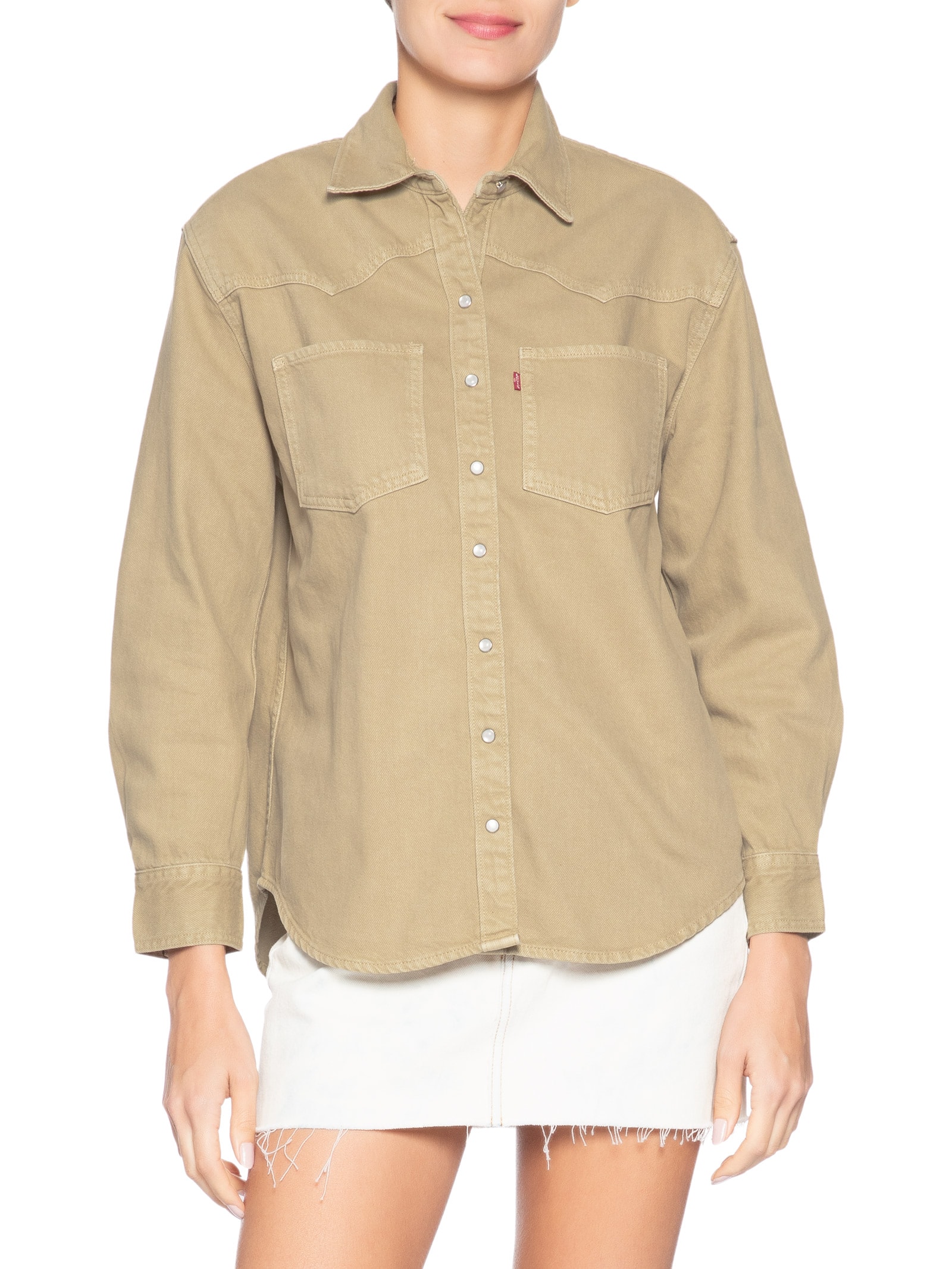 Camisa Jeans Feminina Teodora Western Marrom Levi's