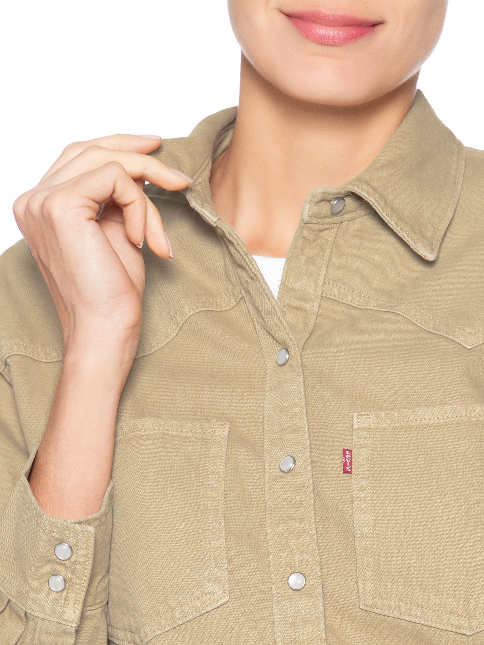 Camisa Jeans Feminina Teodora Western Marrom Levi's