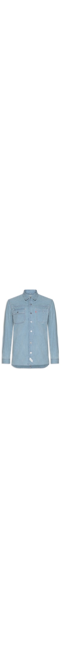 Camisa Jeans Masculina Long Sleeve Auburn Worker - Azul
