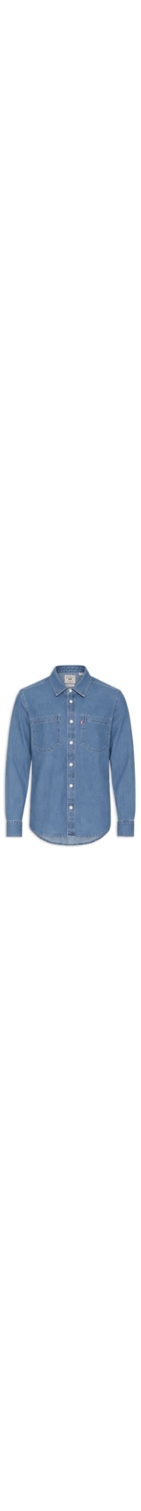 Camisa Jeans Masculina Relaxed Fit Mariposa Worker - Azul
