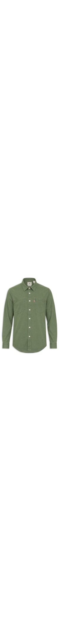 Camisa Jeans Masculina Relaxed Fit Mariposa Worker - Verde