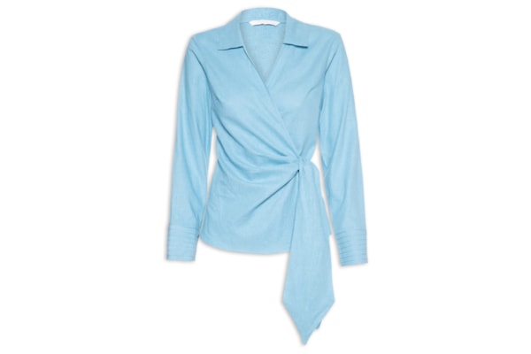 Camisa Linho Marrakesh Feminina – Azul