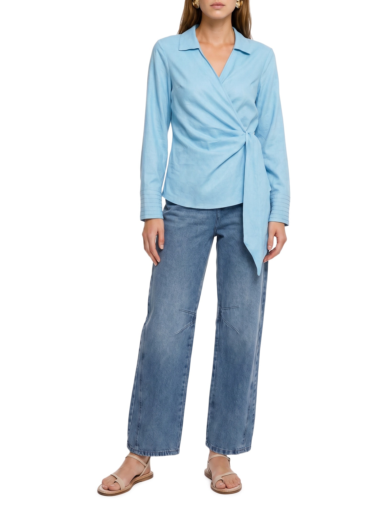 Camisa Linho Marrakesh Feminina – Azul Lez A Lez