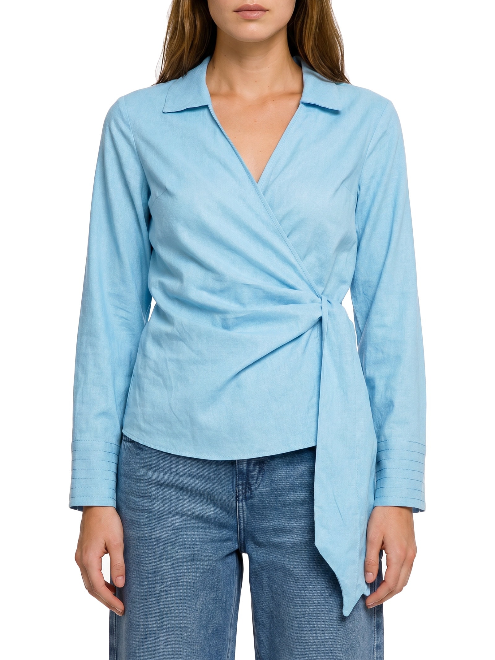 Camisa Linho Marrakesh Feminina – Azul Lez A Lez