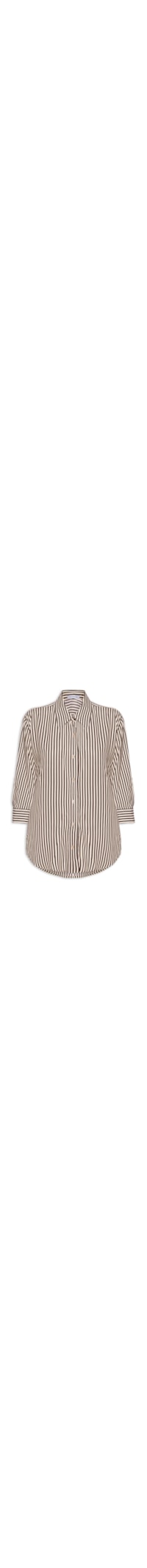 Camisa Listrada Feminina - Marrom