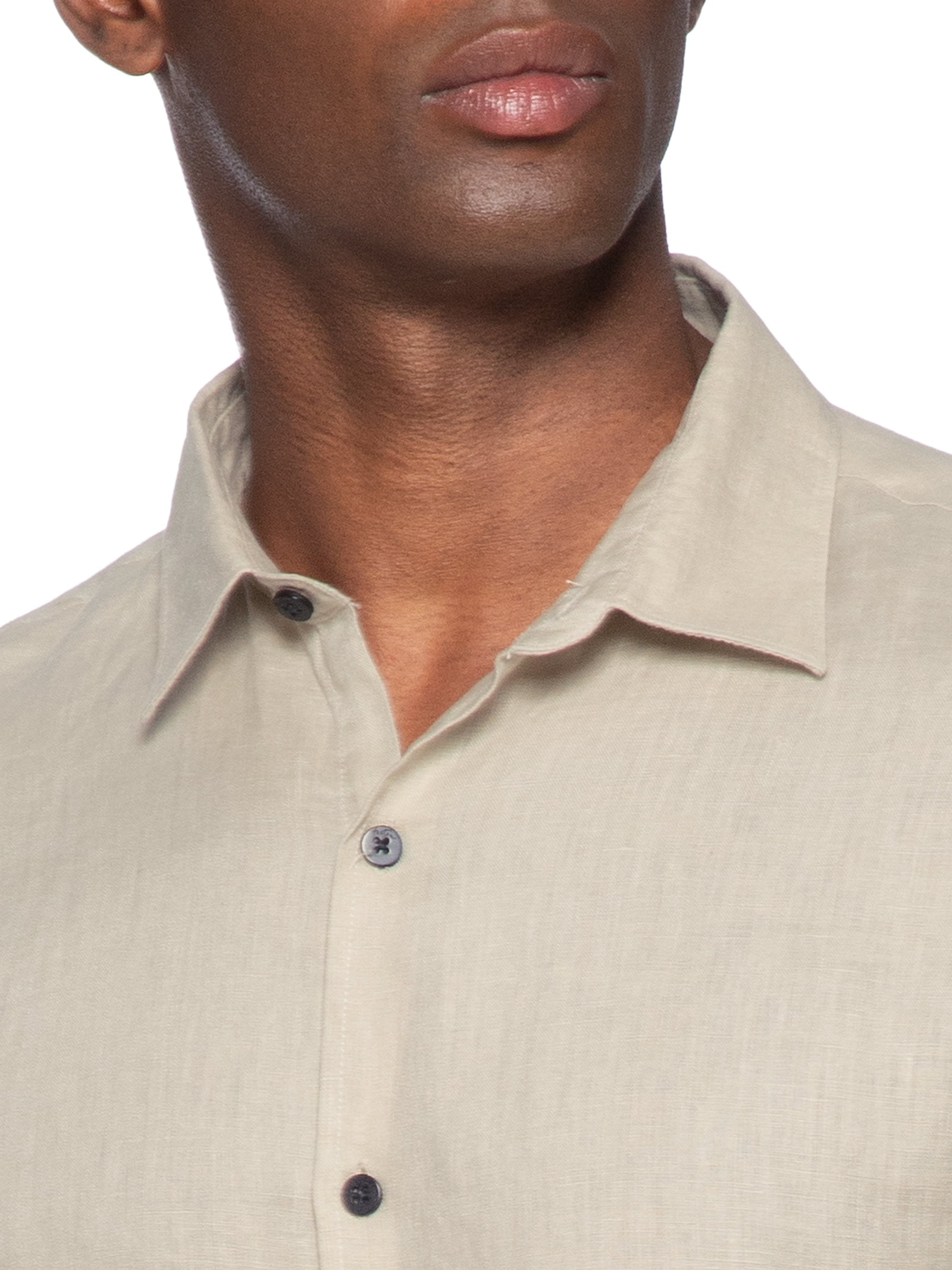 Camisa Manga Curta Puro Linho Lumiar Bege Foxton