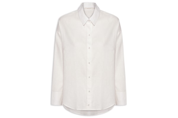 Camisa Manga Longa Feminina  -  Branco