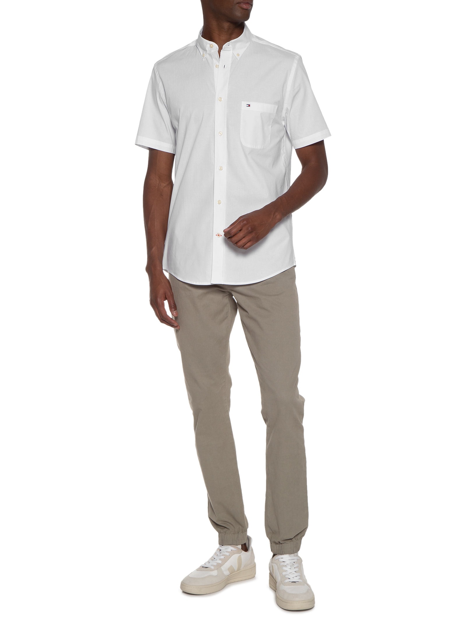 Camisa Masculina AB Classic Poplin Branco Tommy Hilfiger