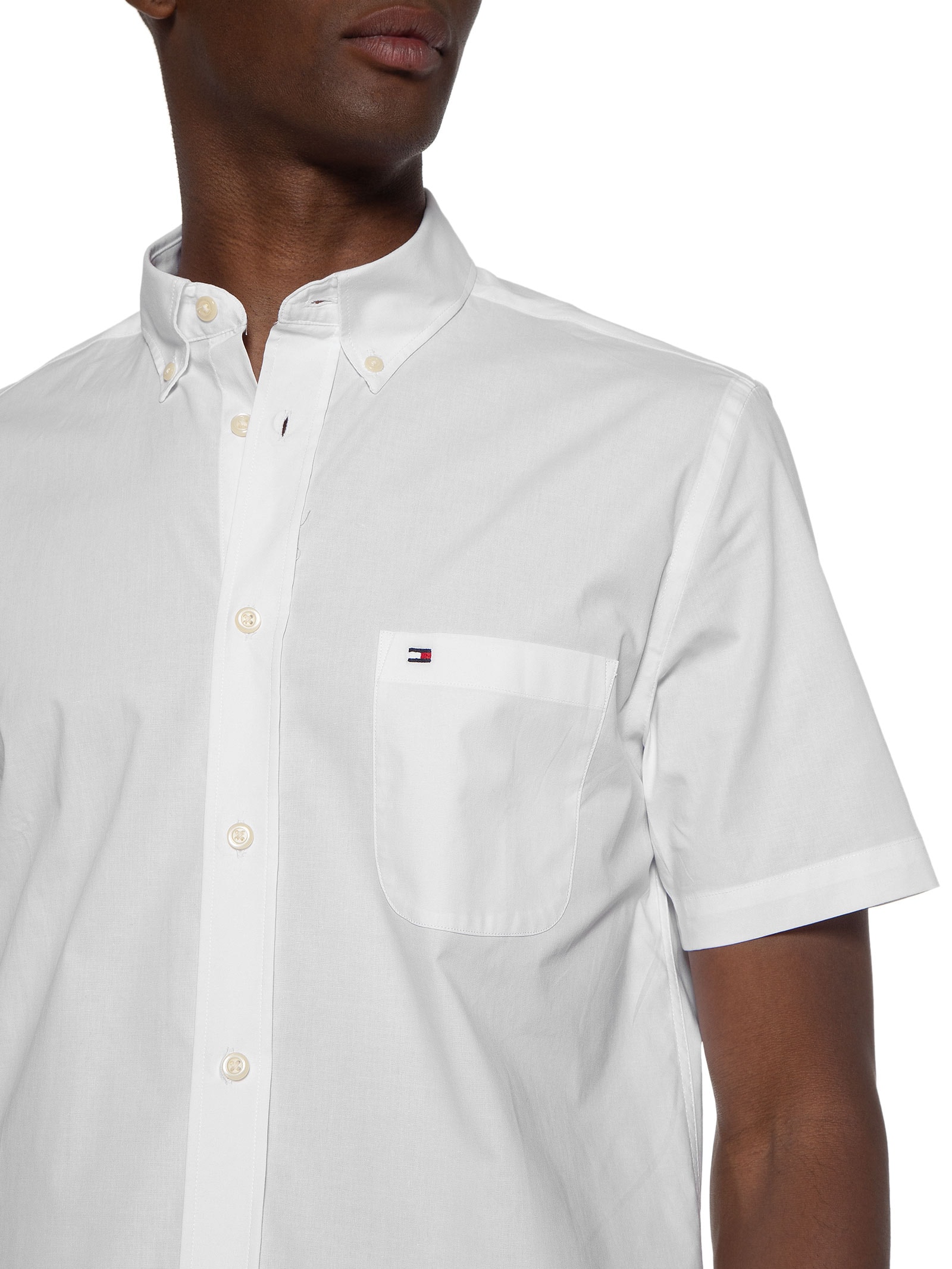 Camisa Masculina AB Classic Poplin Branco Tommy Hilfiger