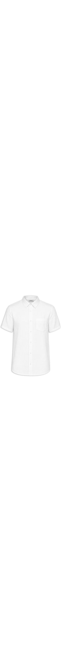 Camisa Masculina Algodão Manga Curta - Branco