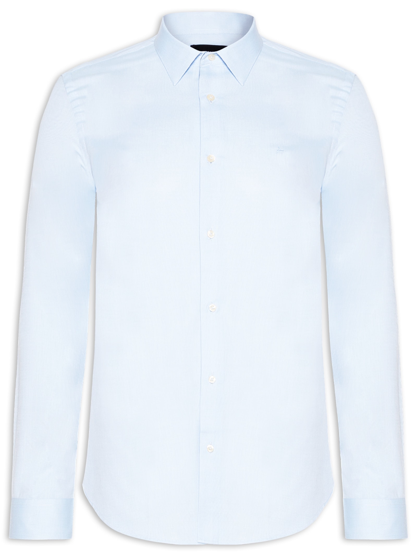 Camisa Masculina Algodão Maquinetado Azul Aramis