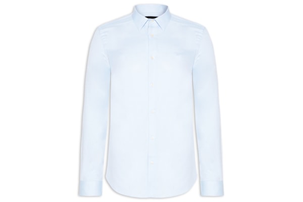 Camisa Masculina Algodão Maquinetado - Azul