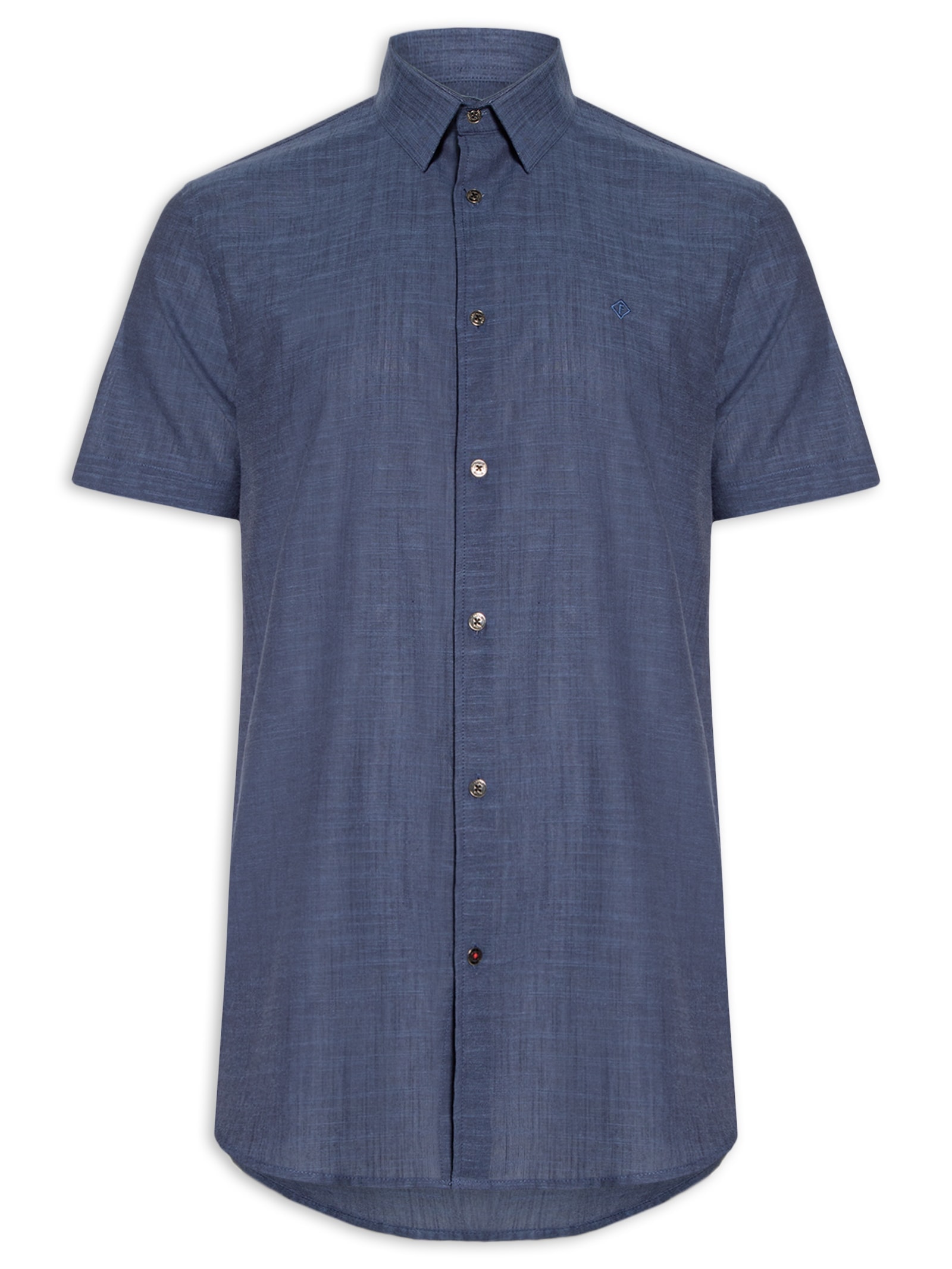  Camisa Masculina Algodão Relax Azul Forum