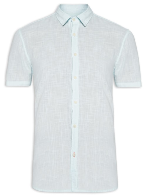 Camisa Masculina Algodão Tinturada – Azul