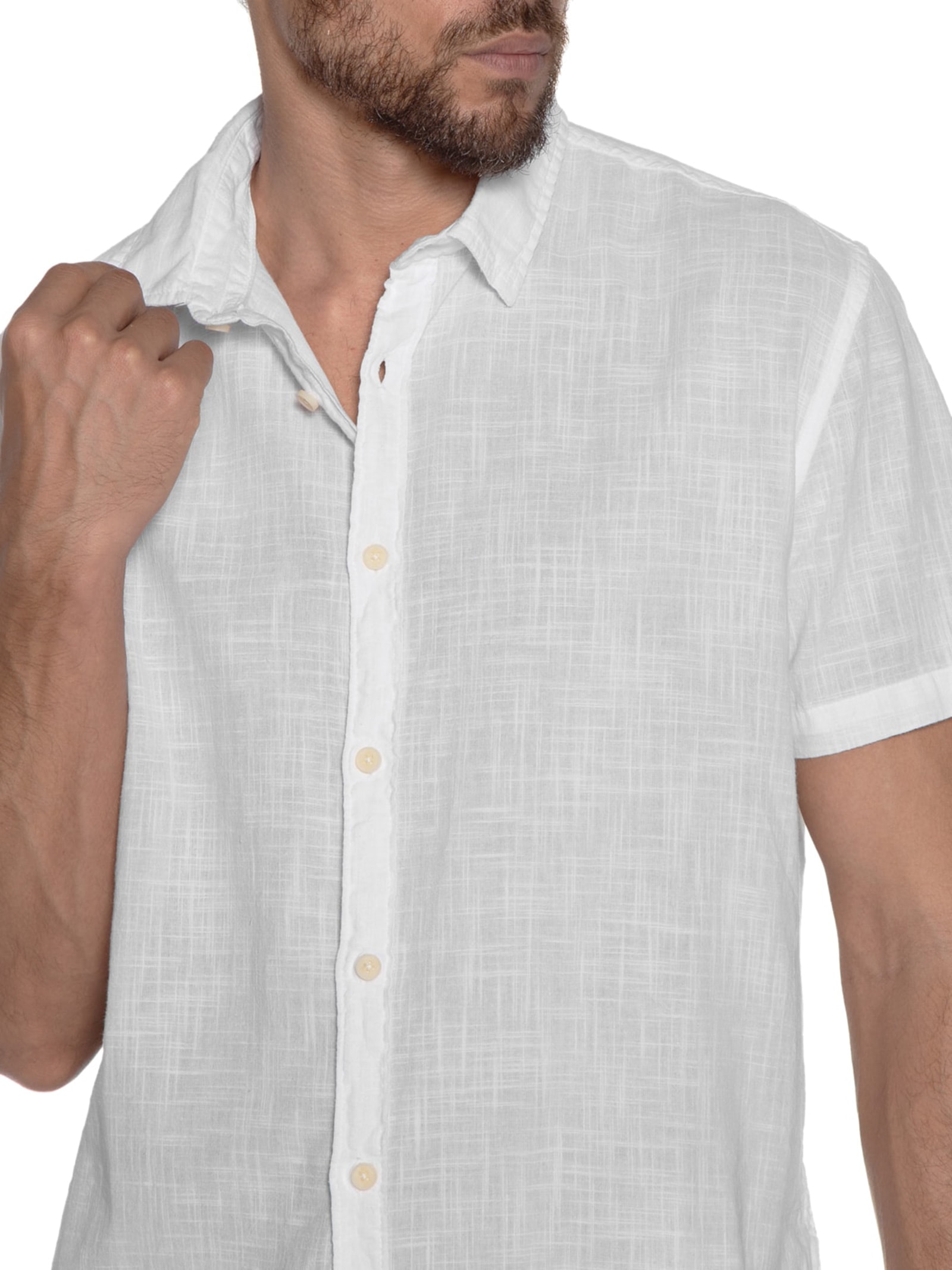 Camisa Masculina Algodão Tinturada Branco Jab