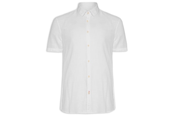 Camisa Masculina Algodão Tinturada - Branco