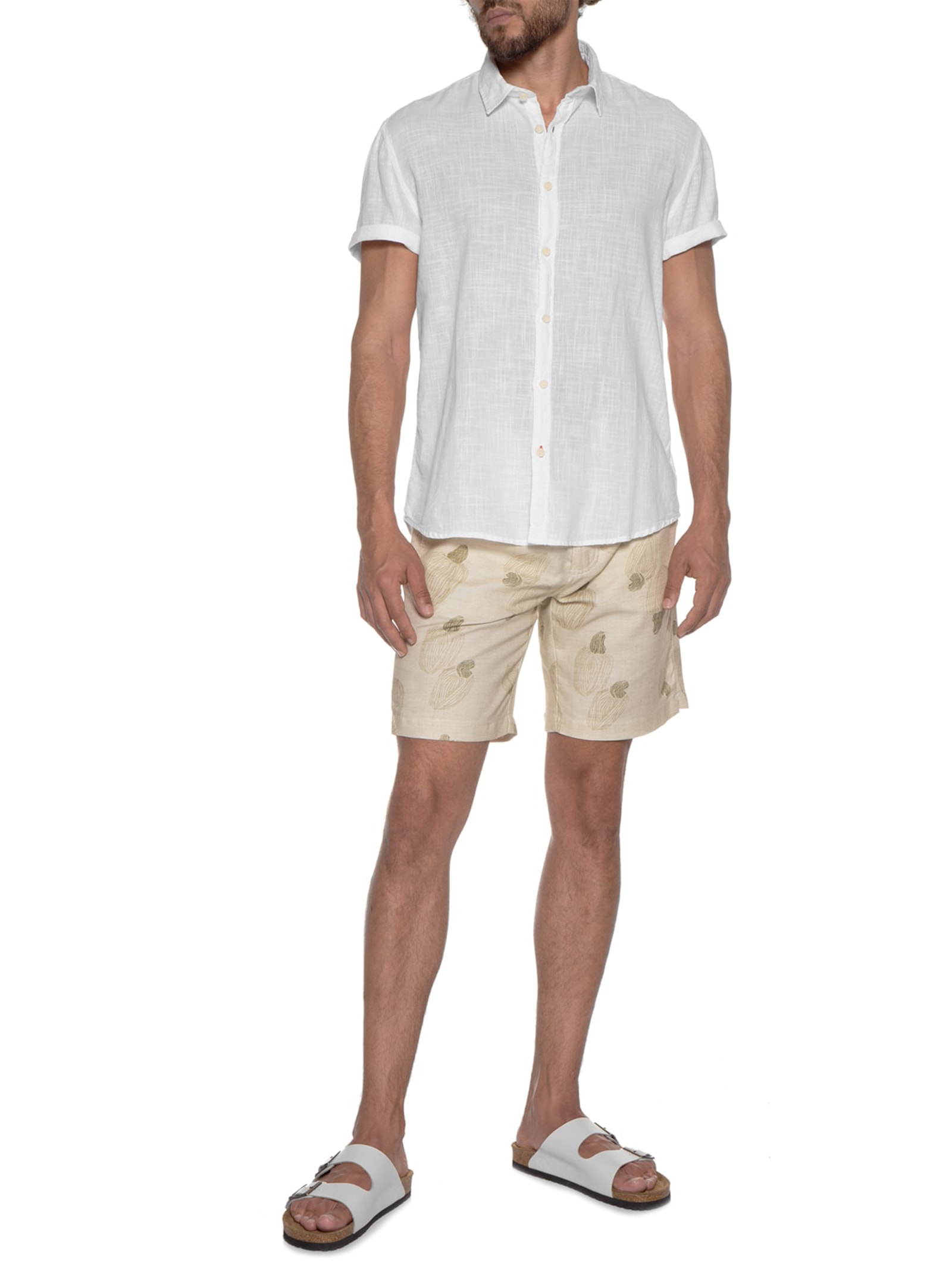 Camisa Masculina Algodão Tinturada Branco Jab