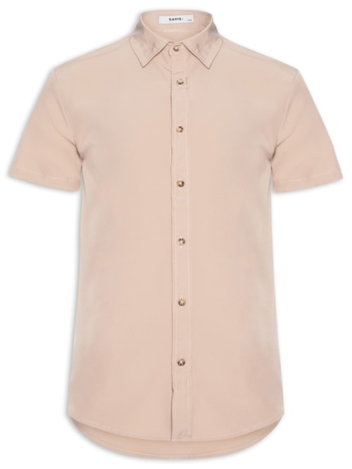 Camisa Masculina Básica – Bege