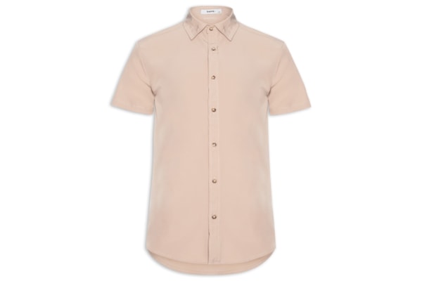 Camisa Masculina Básica - Bege