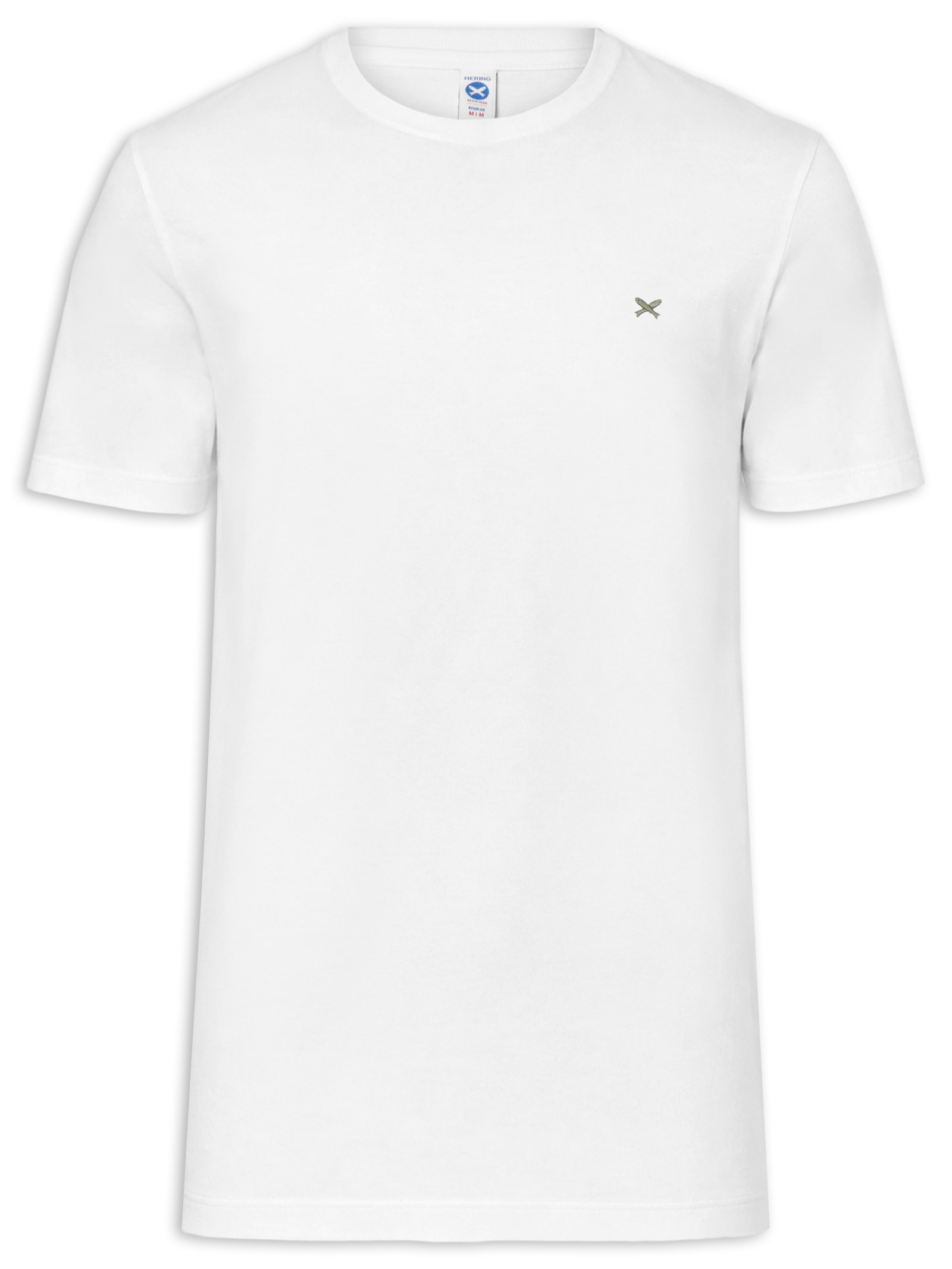 Camisa Masculina Básica Peixe Bordado Branco Hering