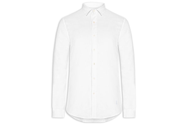 Camisa Masculina Básica Puro Linho - Branco