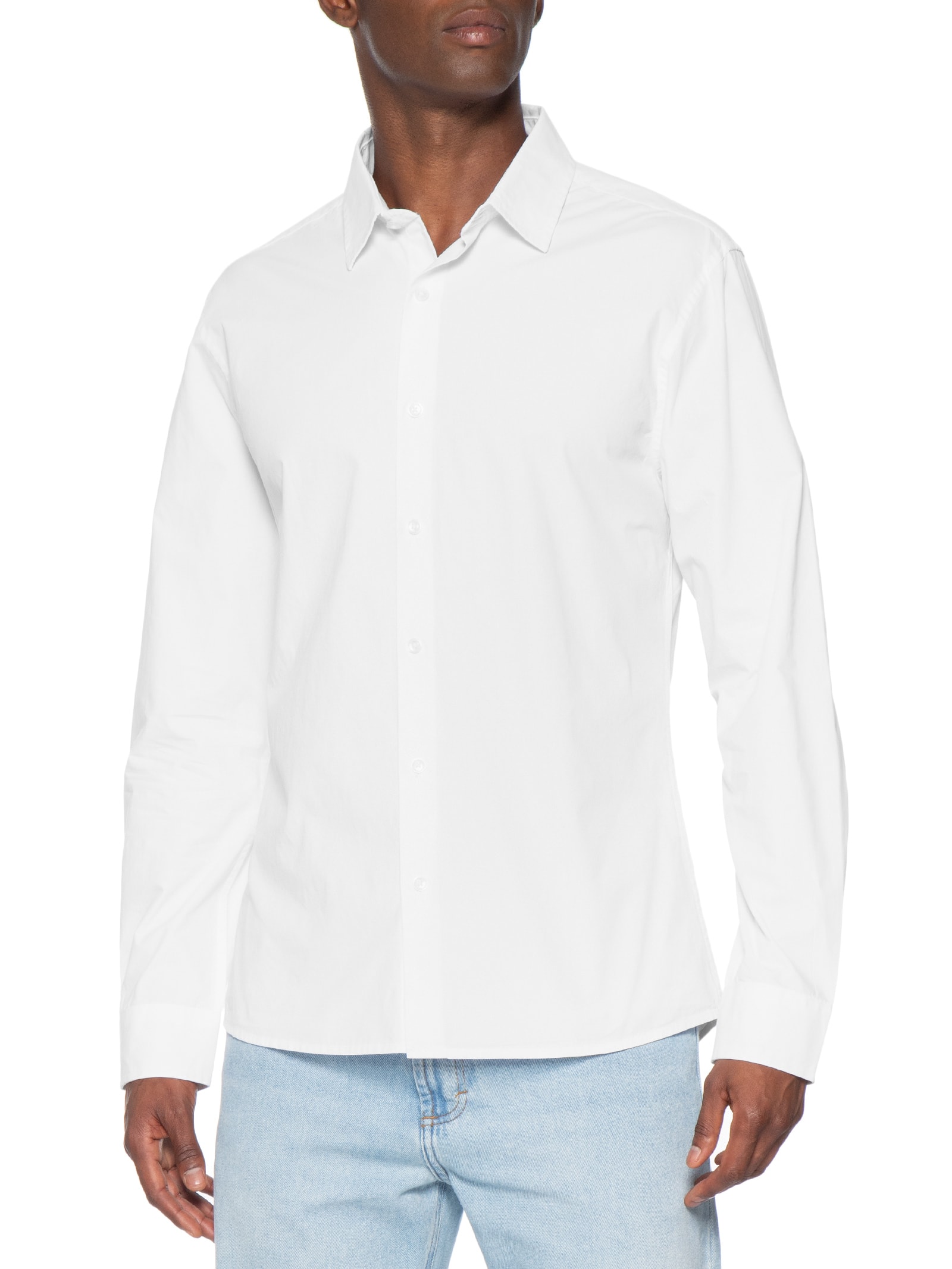 Camisa Masculina Básica Regular Fit Lisa Branco Hering