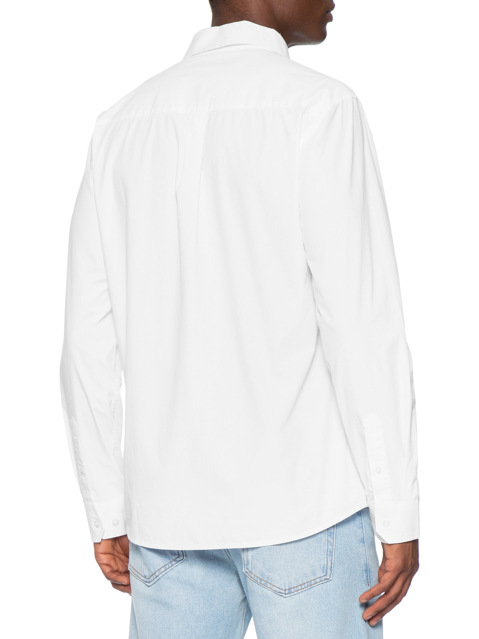 Camisa Masculina Básica Regular Fit Lisa Branco Hering