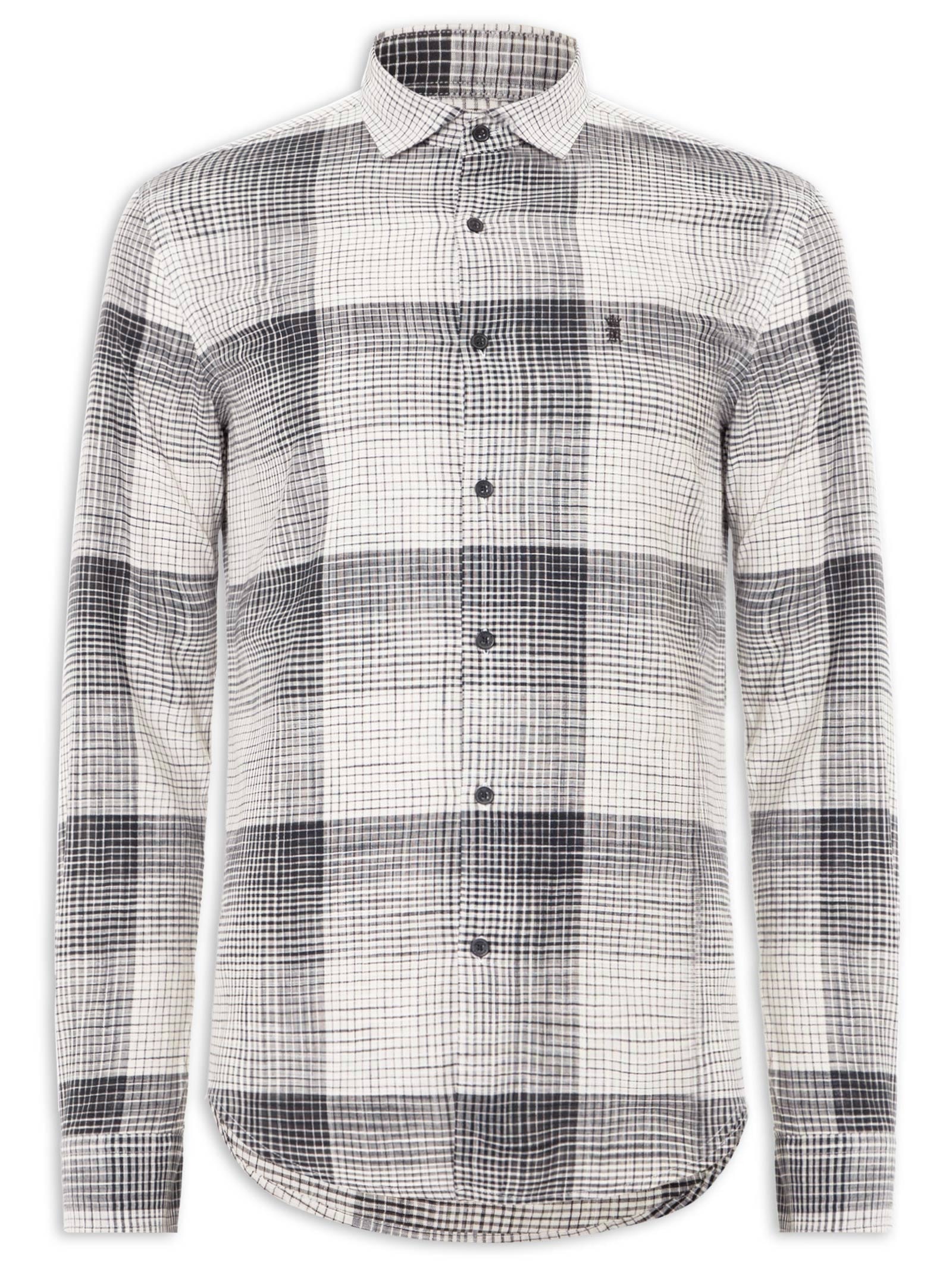 Camisa Masculina Big Xadrez – Preto Sergio K