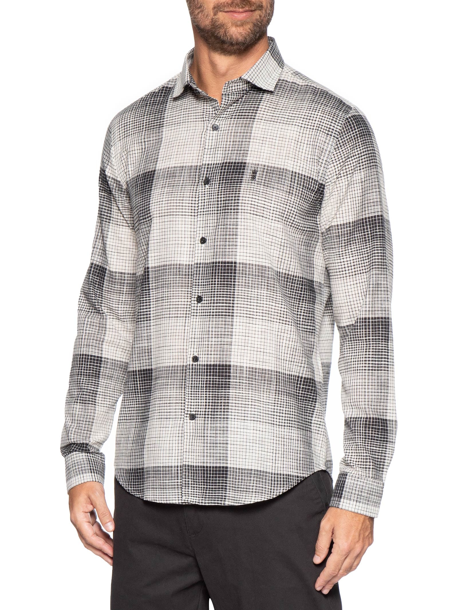 Camisa Masculina Big Xadrez – Preto Sergio K