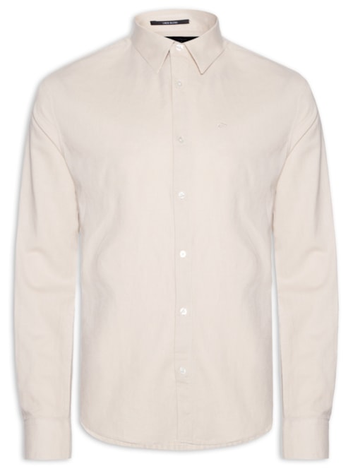 Camisa Masculina Blend Classic Irish Manga Longa – Bege