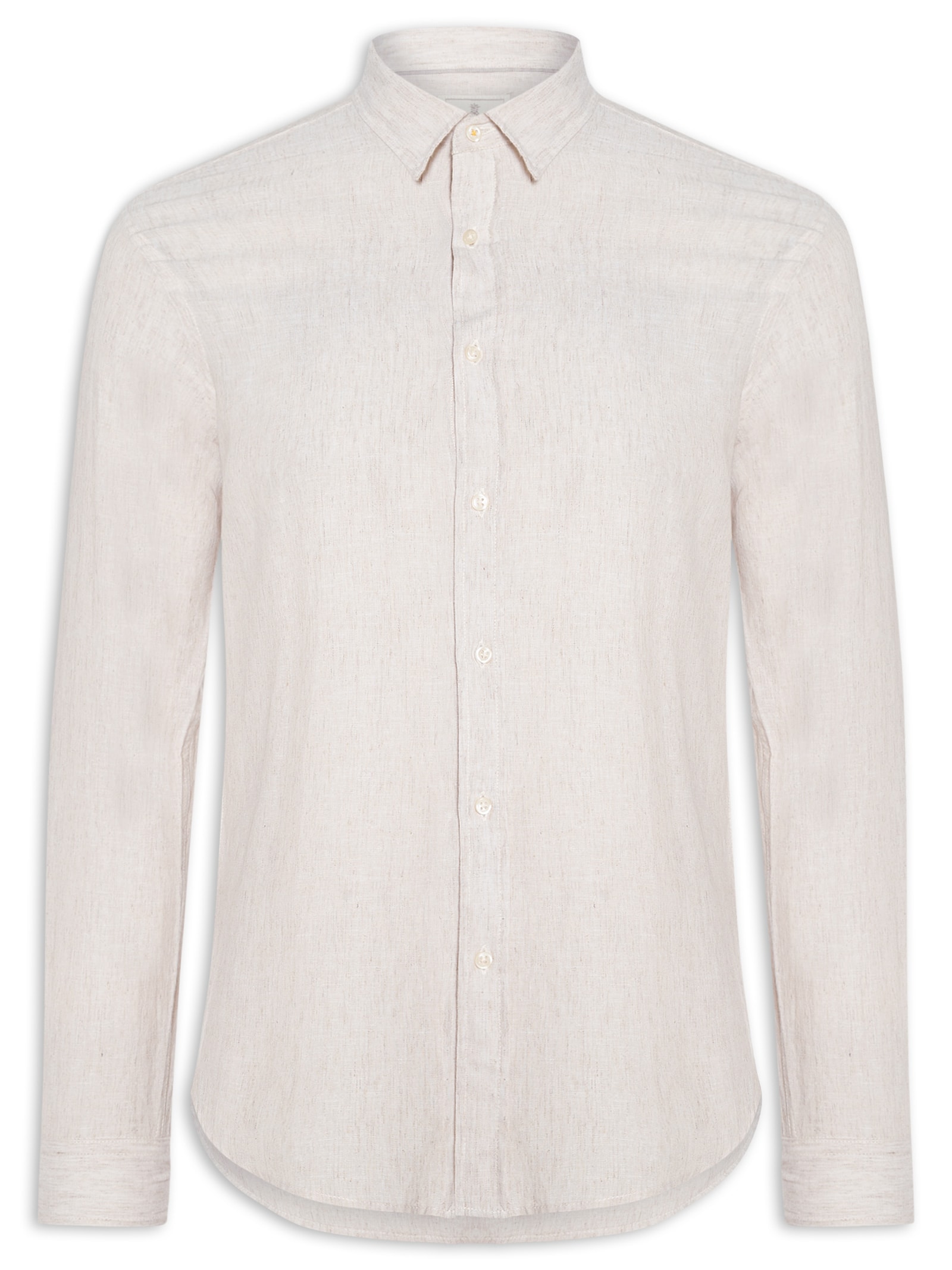 Camisa Masculina Blend Linen Bege Pineapple