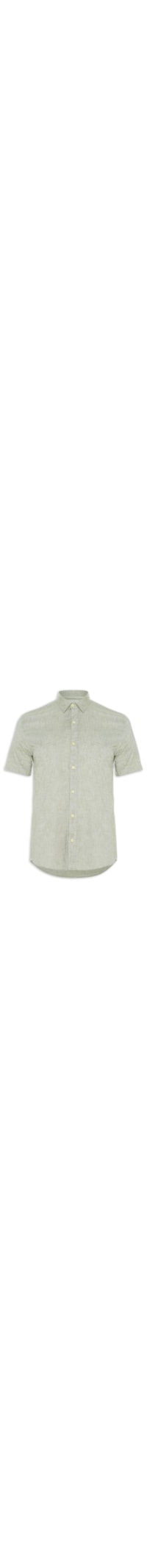 Camisa Masculina Blend Linen Manga Curta - Verde