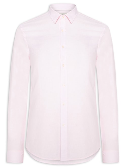 Camisa Masculina Blend Linen – Rosa