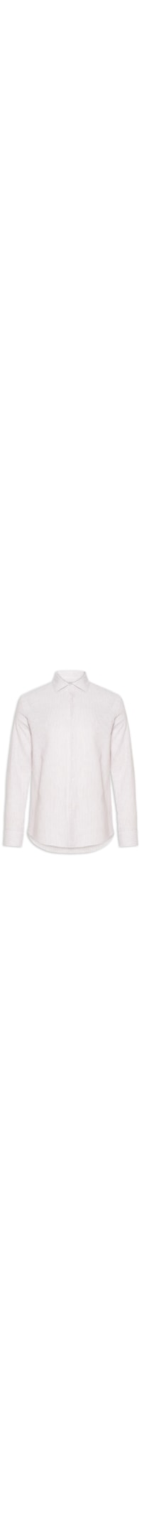 Camisa Masculina Blend Linho Manga Longa - Bege