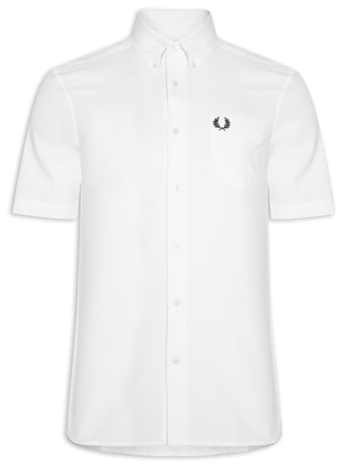 Camisa Masculina Button Down Regular Fit – Branco