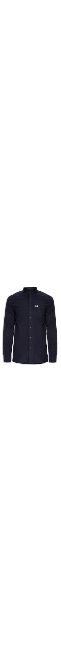 Camisa Masculina Button Down Regular Fit Em Oxford - Azul