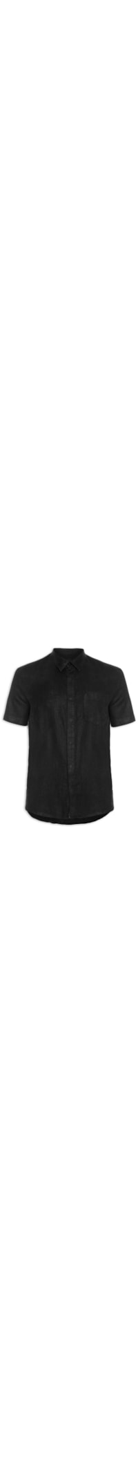 Camisa Masculina Caprice Luxe Manga Curta - Preto
