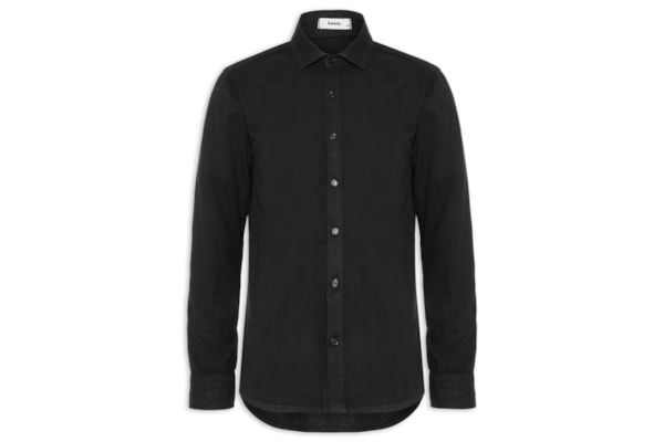 Camisa Masculina Casual Básica - Preto