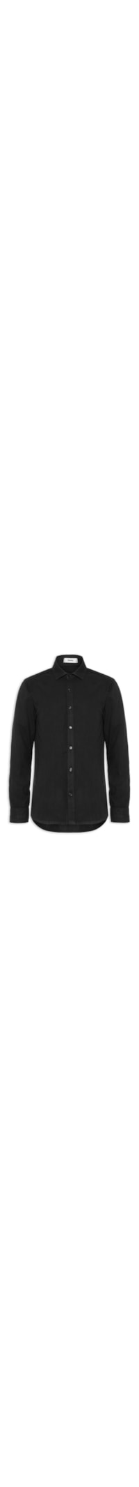 Camisa Masculina Casual Básica - Preto