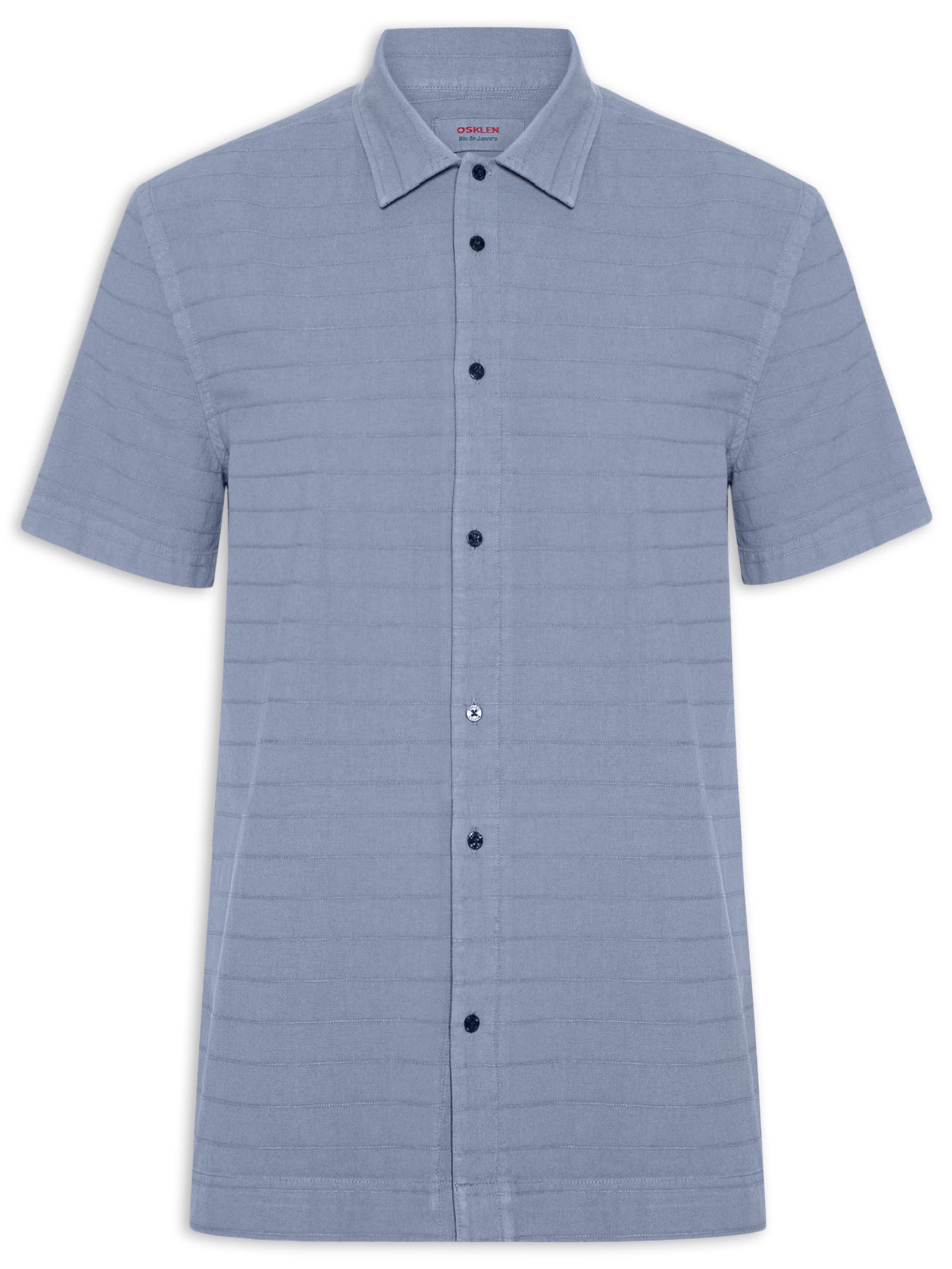 Camisa Masculina Casual Caiçara Azul Osklen
