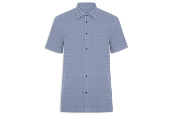 Camisa Masculina Casual Caiçara - Azul